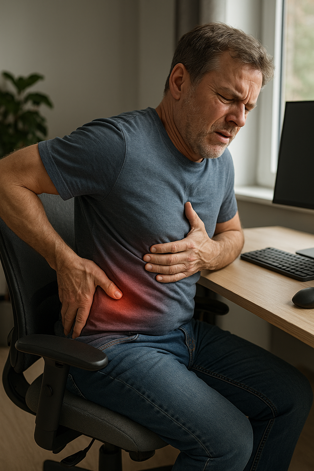 Vatsakivun ja alaselkäkivun yhteys: löydä helpotus ergonomian avulla